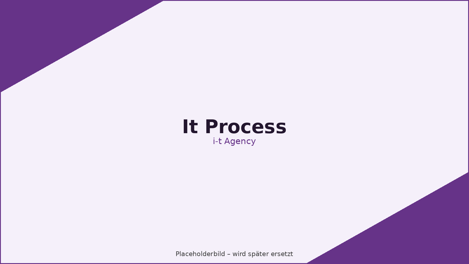 Website Mockup – i‑t Agency Prozess