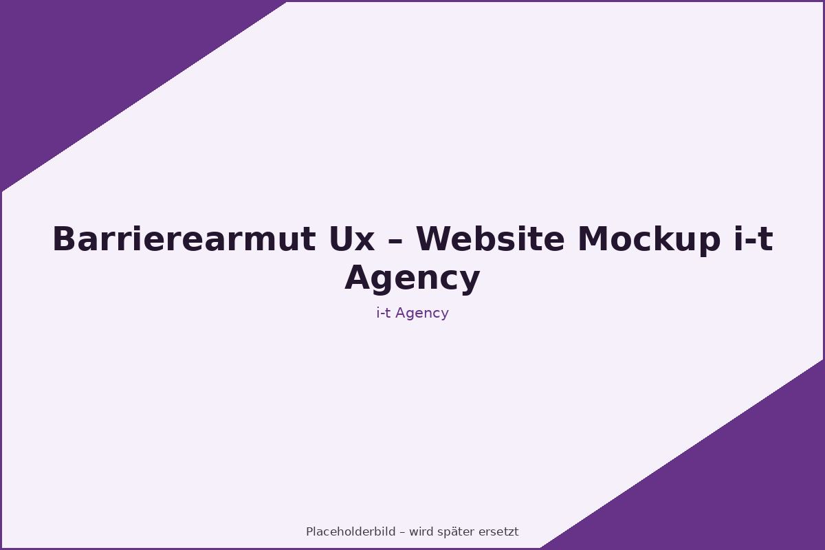 Illustration zu Barrierearmut & UX