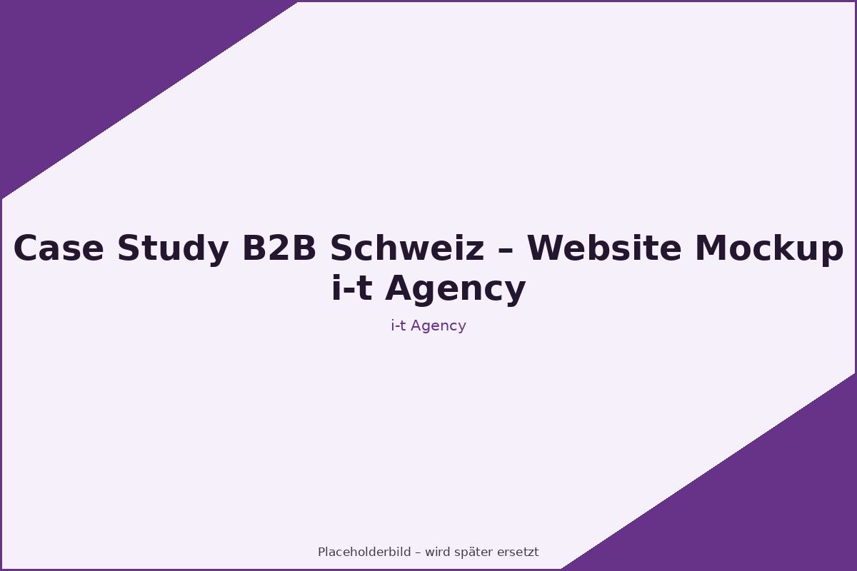 Mockup zur Case Study Case Study: B2B Lead‑Gen in der Schweiz