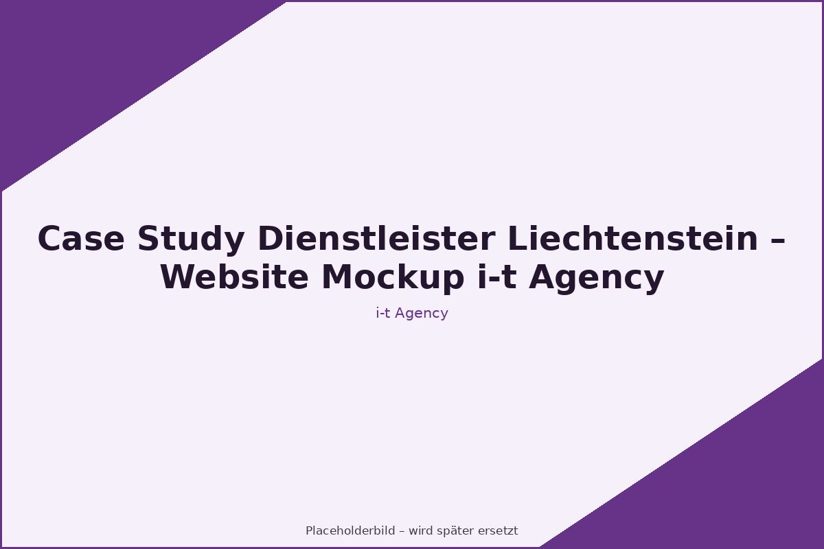Mockup zur Case Study Case Study: Dienstleister in Liechtenstein